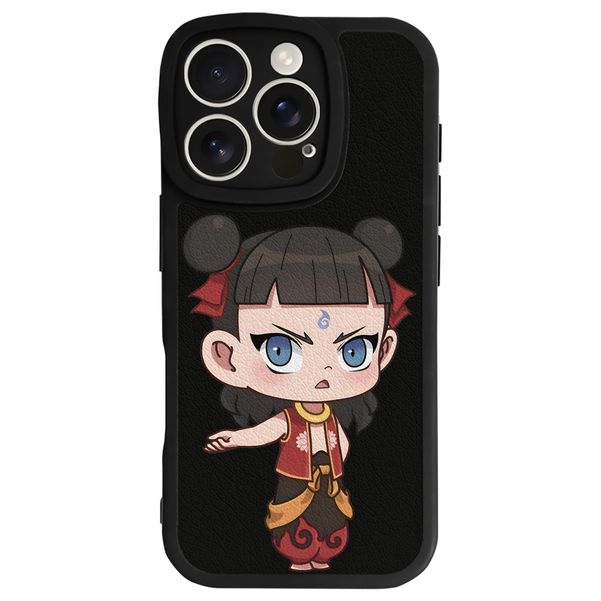 （画像用） Ne Zha 2 ナタ 魔童の大暴れ 【iPhone 16シリーズ対応】シリコンスマホケース（レザー調） 材質：シリコン